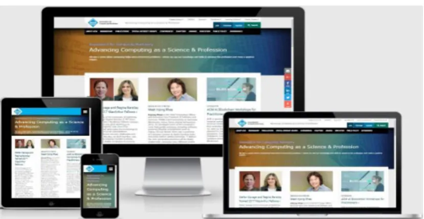 Figure 1: Responsive design of a website with various screen sizes and resolutions 