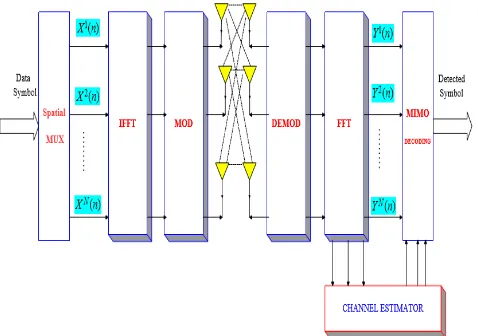 Figure 2: MIMO-OFDM system model 