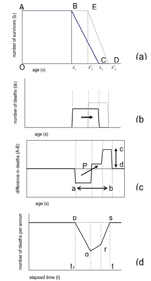 Figure 2: Simplified model of survivorship and death  