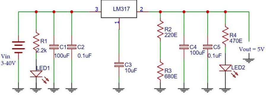 Fig 1: Circuit Diagram of linear buck converter  