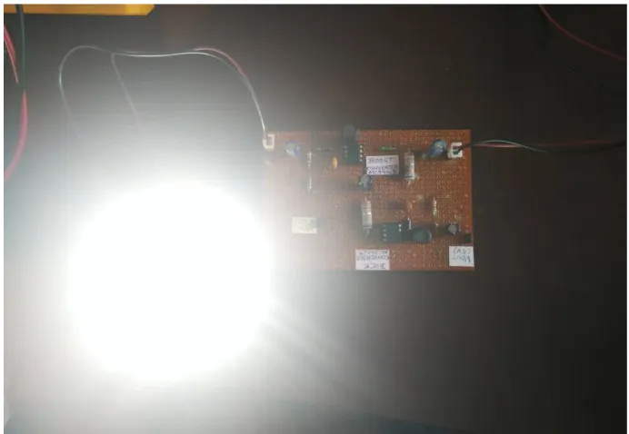 Fig. 7. Boost Converter using MC34063 with 7W LED 