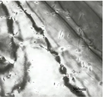 Fig 6 Incoherent vanadium nitride disc precipitates mainly in section.1 