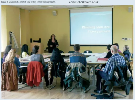Figure 8. Students at a Scottish Oral History Centre training session.