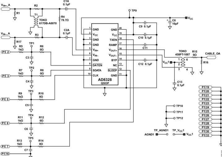 Figure 26. AD8328 Evaluation Board Schematic 