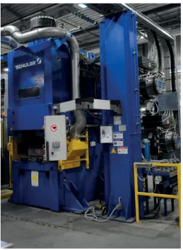 Figure 3. AFRC servo-driven multi-axis press. The motors are just visible on the right hand side of the press.