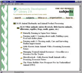 Figure 2: Browsing the HDL collection by subject