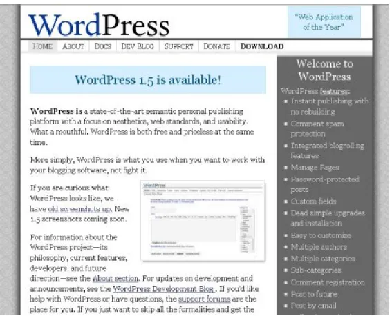 Fig. 4. WordPress 