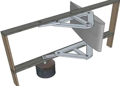Figure 2. Flapping wind turbine schematics. 