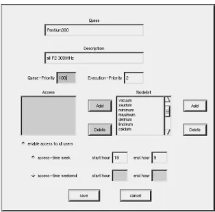 Figure 5: W INNER queue configuration tool.