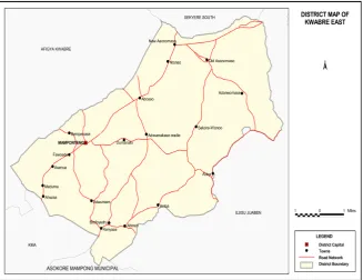 Figure 3. Map of kwabre east district. Source: Ghana Statistical Service, GIS. 