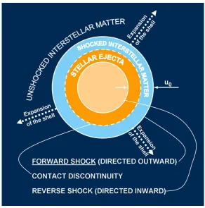 Figure 1.2: Schematic structure of an SNR.