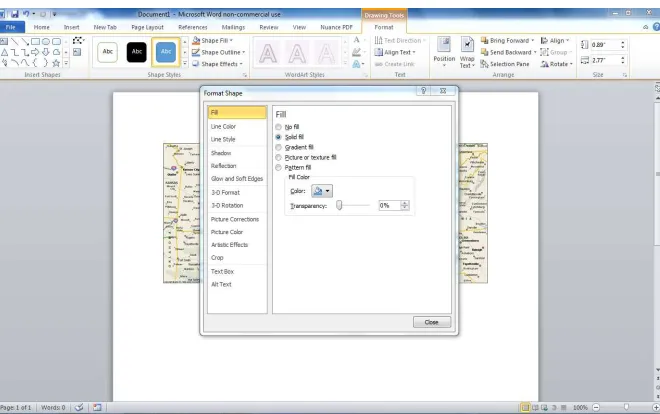 Figure 2.10This ﬁgure shows the Microsoft Ofﬁce dialog box for formatting a shape.