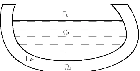Figure 1. Fluid and solid domain 