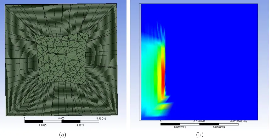 Figure 4.7:Extended Boundary Layer Mesh (a) and Beam Distribution (b)