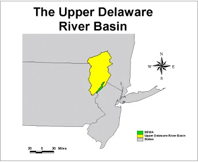 Figure 1:  The Upper Delaware River Basin