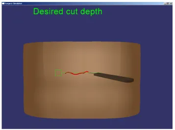 Figure 5.2.  A close-up view of the surgical simulator, user’s interface. 