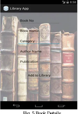 Fig. 5 Book Details 