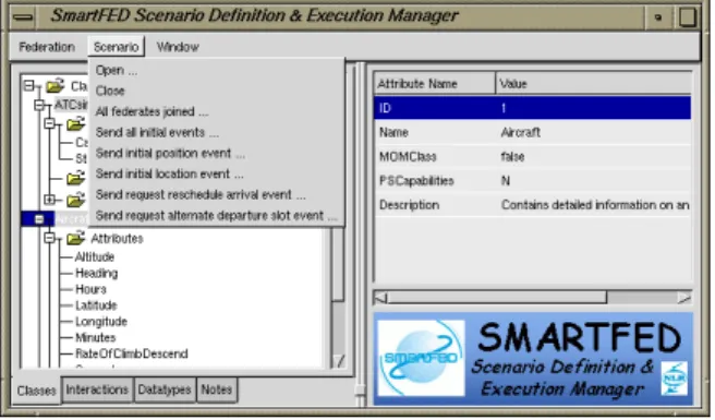 Figure 2-9. SmartFED Scenario Definition and Execution Manager. 