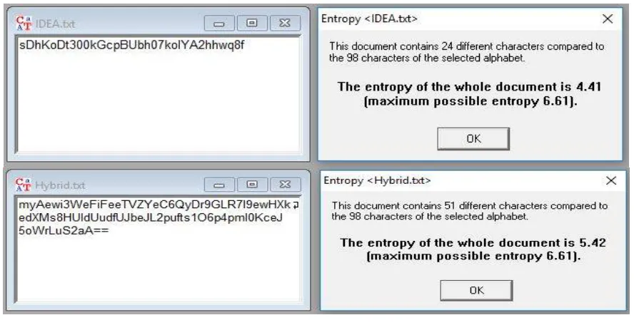 Figure 3: Comparison of Entropy value.   