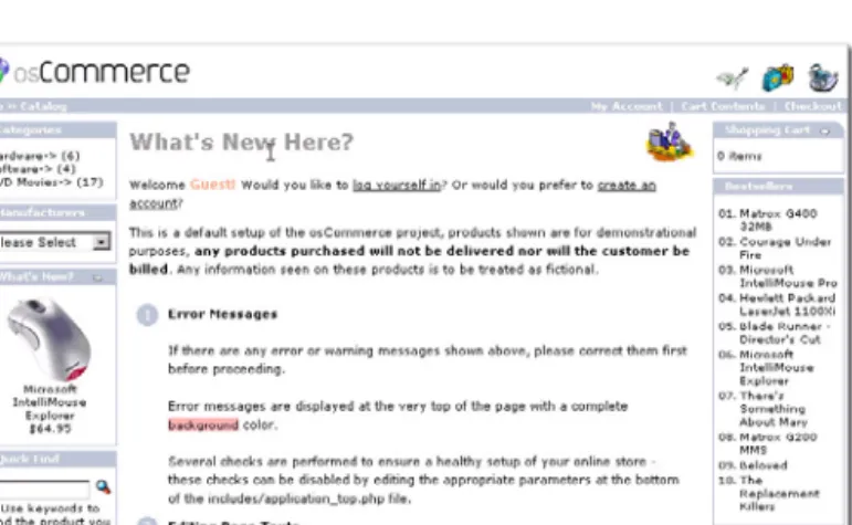 Figure 8: osCommerce (detail view)