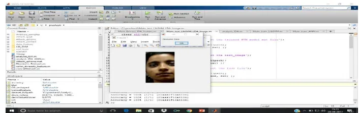 Figure 8 Face spoof Detection of Image using ANN 