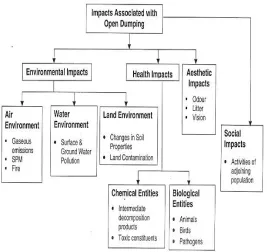 Fig 1.1 Flowchart of Health Impacts of Solid Waste on Environment  