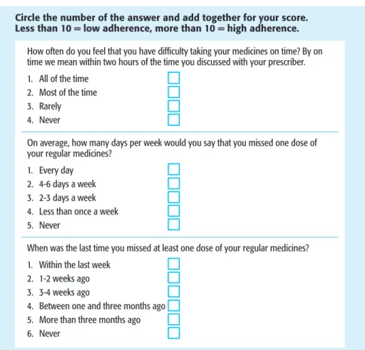 FIGURE 1 Example of self-reporting from NICE clinical guideline CG76 23