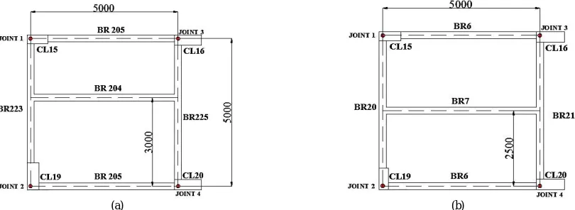 Fig. 1.  Plans of edifice 1 (a) Floor plan (b) Roof plan 