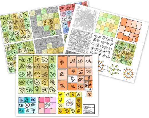 Fig. 3. Wireframe prototype (foreground), containing spatial (map), tem-poral (glyphs) and crime attribute (tree map) data