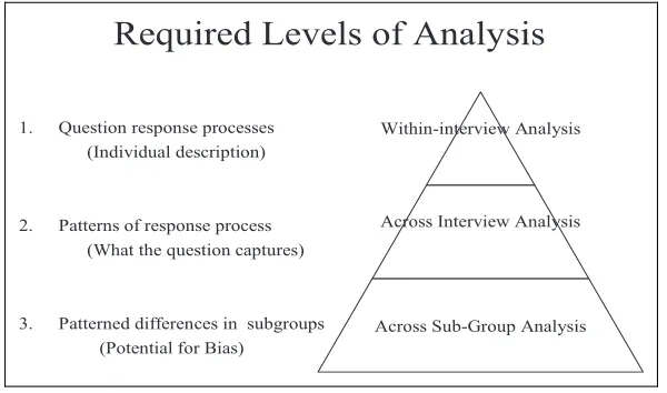 Figure 1. Required levels of analysis for comparative cognitive testing.