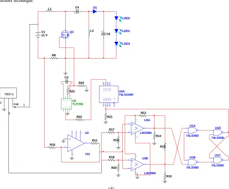 Figure (d) shows the schematic circuit diagram of proposed SEPIC based LED driver using Hysteresis current controller technique