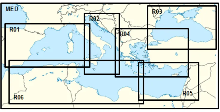 Figure 3: The Mediterranean Sea Districts 