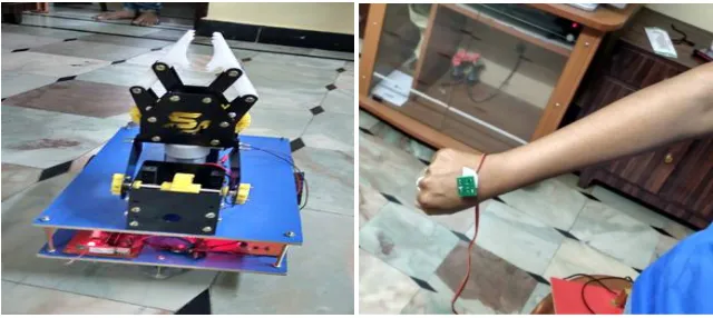 Fig MEMS used to close the Robot Arm Jaw 