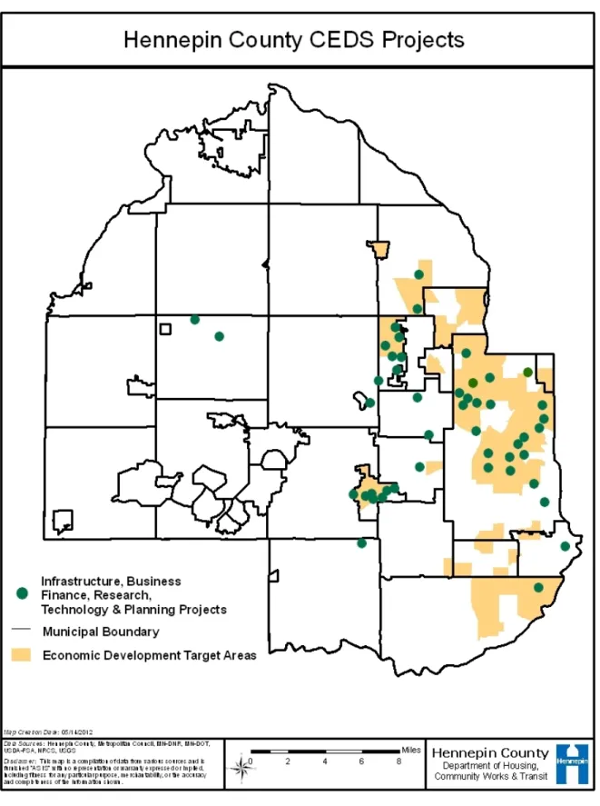Figure 6:  Hennepin County Comprehensive Economic Development Strategy Projects  2012 