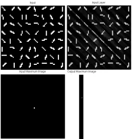 Figure 4.11: Network trained of diagonal line, presented with a clutter.