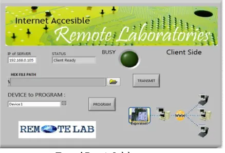 Figure 4:Remote Lab home page  