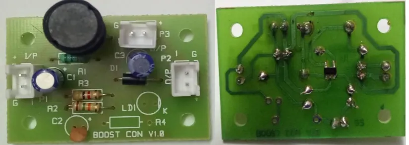 Fig. 11 top and rear view of boost converter   