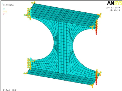 Fig. 6: Boundary Conditions and Loading applied to the FE Model 