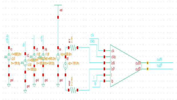 Fig. 7.  Circuit to evaluate kickback noise. 