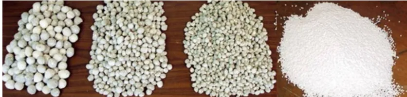 Figure 1: 20 mm, 12.5 mm, 10 mm MEPS  coarse aggregate and MEPS fine aggregates 