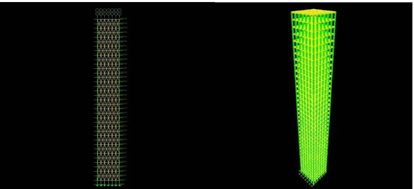 Fig 5 shows the elevation of X-type braced structures with different position of braces