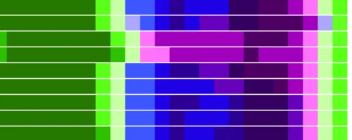 Figure 4: Time arranger corresponding to the space-in-time SOM shown in Fig.1.   