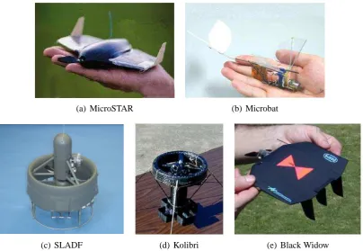 Figure 2.3: DARPA initiative MAV designs.