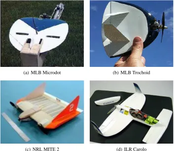 Figure 2.6: Fixed-wing MAVs.