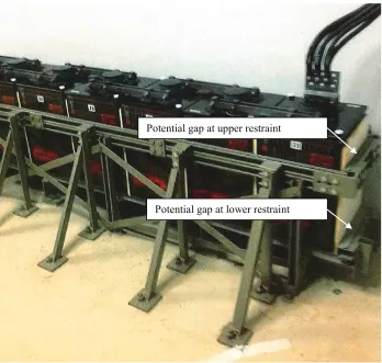 Figure 1: Typical Battery and Rack Configuration with Potential as-found Gaps