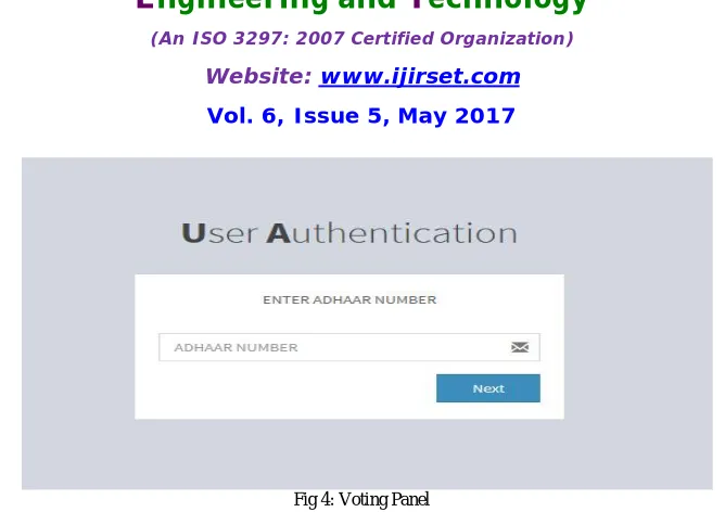 Fig 4: Voting Panel 