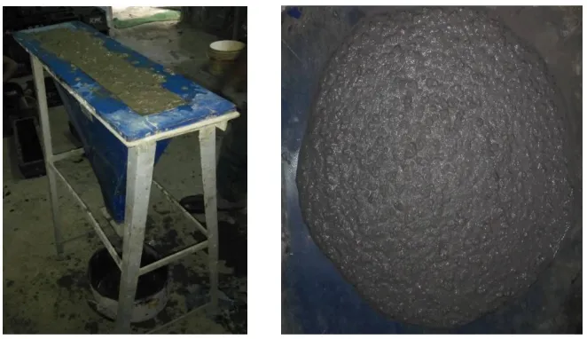 Fig.2 V-funnel test                               Fig.3 Slump flow test 