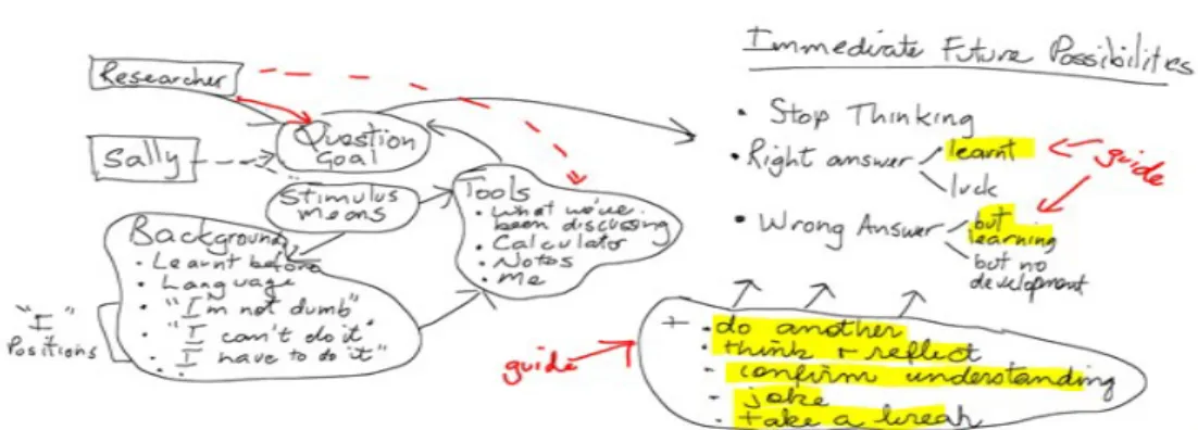 Figure 4. Sally’s microgenetic profile when discussing a concept