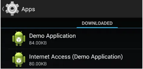 Fig. 3.Main app showing optional permissions