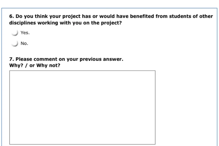 Figure 5.4. Combination quantitative and qualitative data collection employed in student questionnaire